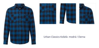 Urban Classics Košeľa  modrá / čierna 1