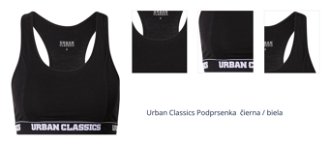 Urban Classics Podprsenka  čierna / biela 1