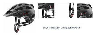 UVEX Finale Light 2.0 Black/Silver 56-61 Prilba na bicykel 1