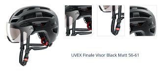 UVEX Finale Visor Black Matt 56-61 Prilba na bicykel 1