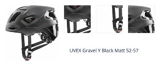 UVEX Gravel Y Black Matt 52-57 Prilba na bicykel 1