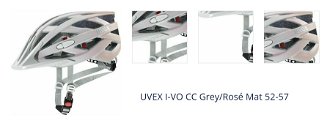 UVEX I-VO CC Grey/Rosé Mat 52-57 Prilba na bicykel 1