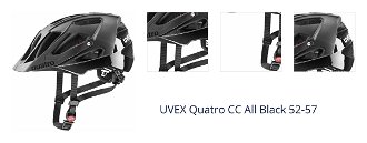 UVEX Quatro CC All Black 52-57 Prilba na bicykel 1