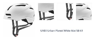 UVEX Urban Planet White Mat 58-61 Prilba na bicykel 1