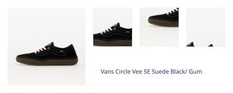 Vans Circle Vee SE Suede Black/ Gum 1