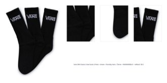 Vans MN Classic Crew Socks 3-Pack - Unisex - Ponožky Vans - Čierne - VN000XRZBLK1 - Veľkosť: 38.5 1