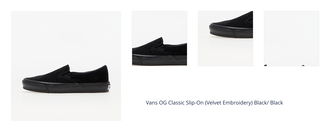 Vans OG Classic Slip-On (Velvet Embroidery) Black/ Black 1