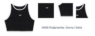 VANS Podprsenka  čierna / biela 1