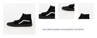 Vans SK8-Hi (Suede/ Canvas) Black/ True White 1