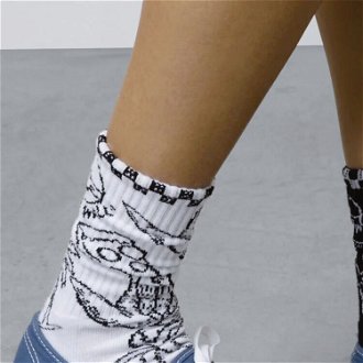 Vans Stranger Things Miss Match Socks Black/White - Unisex - Ponožky Vans - Biele - VN0007RQY281 - Veľkosť: 38.5 6