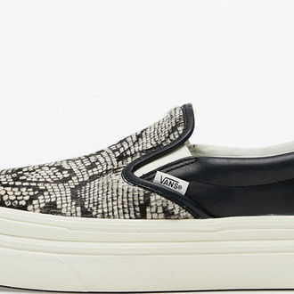 Vans Super ComfyCush Slip-On (Snake/ Pony) Black/ Marshmallow 5