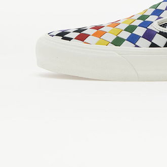 Vans Vault Classic Slip-On LX (Pride) Woven Leather/ Rainbow/ Marshmallo 8