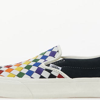 Vans Vault Classic Slip-On LX (Pride) Woven Leather/ Rainbow/ Marshmallo 5