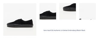 Vans Vault OG Authentic LX (Velvet Embroidery) Black/ Black 1