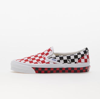 Vans Vault OG Classic Slip-On LX Vault Checkerboard Red/ Black 2