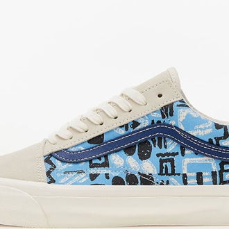 Vans Vault OG Old Skool LX (SUEDE/CANVAS) Cream White/ Light Blue 5