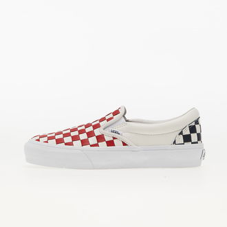 Vans Vault OG Slip-On LX (Leather Woven) White/ Red 2