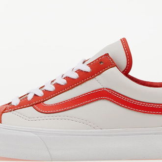 Vans Vault Style 36 LX (Leather) Orange/ True White 5