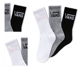 Vans WM Classic Crew Wmns 3-Pack Socks - Dámske - Ponožky Vans - Viacfarebné - VN0A49ZF9RP1 - Veľkosť: 36.5 4