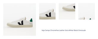 Veja Campo Chromefree Leather Extra-White/ Black/ Emeraude 1