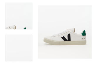 Veja Campo Chromefree Leather Extra-White/ Black/ Emeraude 4