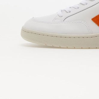 Veja V-12 Leather Extra-White/ Pumpkin 8