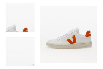 Veja V-12 Leather Extra-White/ Pumpkin 4