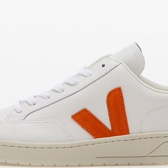 Veja V-12 Leather Extra-White/ Pumpkin 5