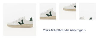 Veja V-12 Leather Extra White/Cyprus 1