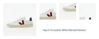 Veja V-12 Leather White Marsala Nautico 1