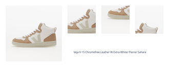 Veja V-15 Chromefree Leather W Extra-White/ Pierre/ Sahara 1