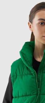 Dámska zatepľovacia vesta so syntetickou výplňou - zelená 6