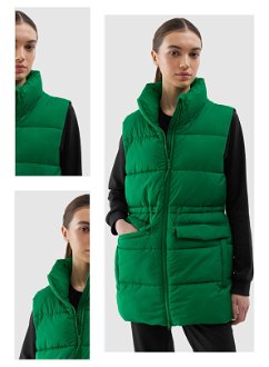 Dámska zatepľovacia vesta so syntetickou výplňou - zelená 4