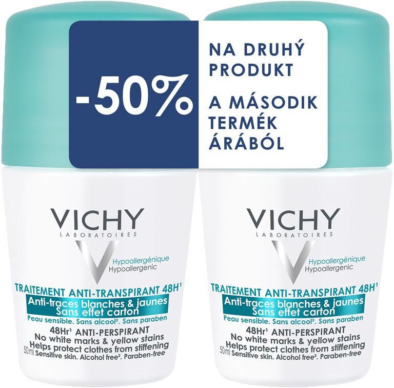 VICHY deodorant ROLL-ON 48 HOD. Anti-traces DUO 14