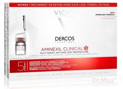 VICHY Dercos Aminexil Clinical 5 Multiúčelová kúra proti vypadávaniu vlasov pre ženy 21 x 6 ml - na rast vlasov