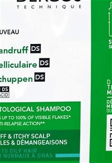 VICHY DERCOS šampón proti lupinám Mastné vlasy 500 ml 5