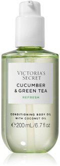 Victoria's Secret Cucumber & Green Tea telový olej pre ženy 200 ml