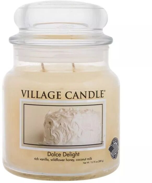 Village Candle Vonná sviečka v skle - Dolce Delight - Zamatové potešenie, stredná