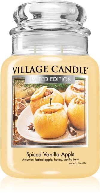 Village Candle Vonná sviečka v skle - Spiced Vanilla Apple-Pečené vanilkové jablko, veľká