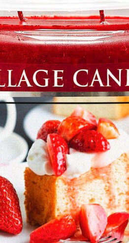 Village Candle Vonná sviečka v skle - Strawberry Pound Cake - Jahodový koláč, veľká 3