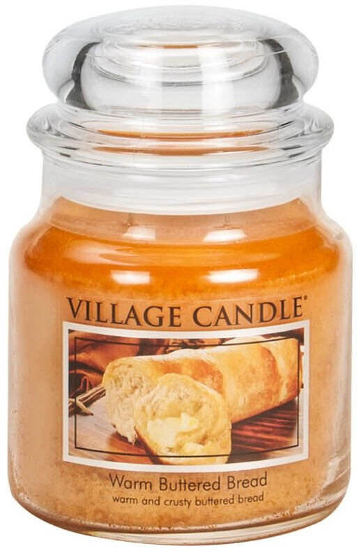 Village Candle Vonná sviečka v skle - Warm Buttered Bread-Teplé maslové žemličky, stredná
