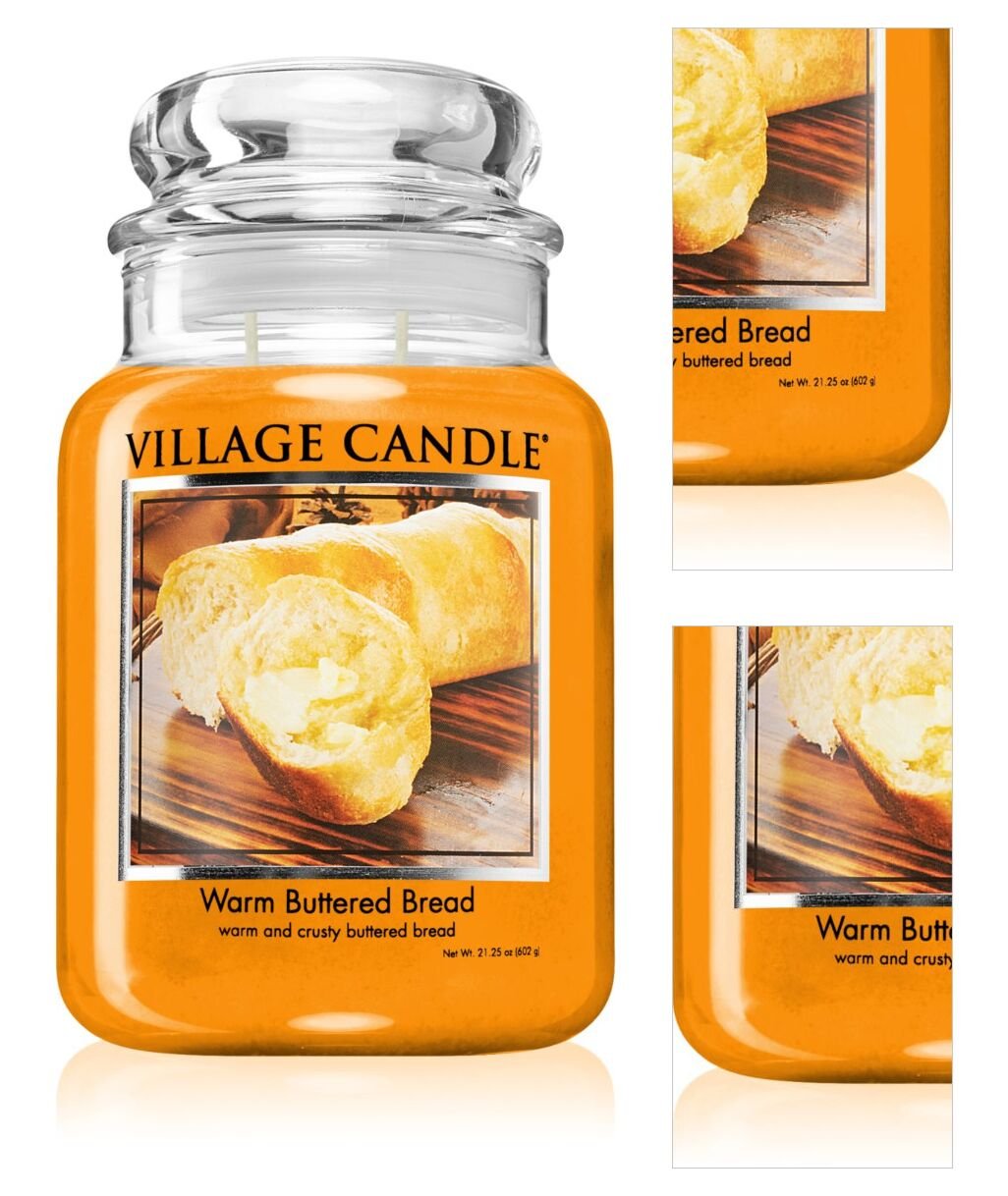 Village Candle Vonná sviečka v skle - Warm Buttered Bread - Teplé maslové žemličky, veľká 8