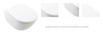 Villeroy & Boch toaleta Subway 3.0, bez okraja, nástenná, s TwistFlush, White Alpin CeramicPlus; 4670T0R1 1