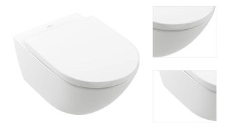 Villeroy & Boch toaleta Subway 3.0, bez okraja, nástenná, s TwistFlush, White Alpin CeramicPlus; 4670T0R1 3