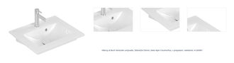 Villeroy & Boch Venticello umývadlo, 500x420x150mm, biela Alpin CeramicPlus, s prepadom, neleštené; 412450R1 1