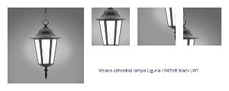 Visiaca záhradná lampa Liguria 1047HB black LW1 1