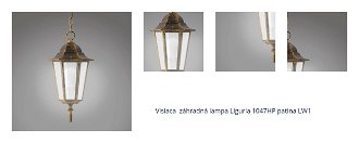 Visiaca  záhradná lampa Liguria 1047HP patina LW1 1