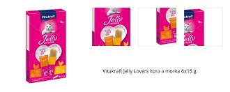 Vitakraft Jelly Lovers kura a morka 6x15 g 1