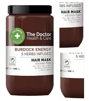 Vitalizujúca maska proti padaniu vlasov The Doctor Burdock Energy 5 Herbs Infused Hair Mask - 946 ml + DARČEK ZADARMO 3