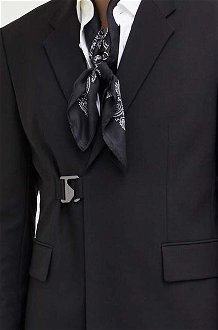Vlnená bunda HUGO čierna farba 5
